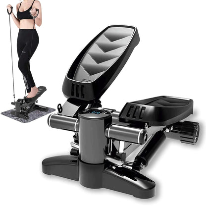 Steppers for Exercise Mini Stair Stepper with Resistance Bands