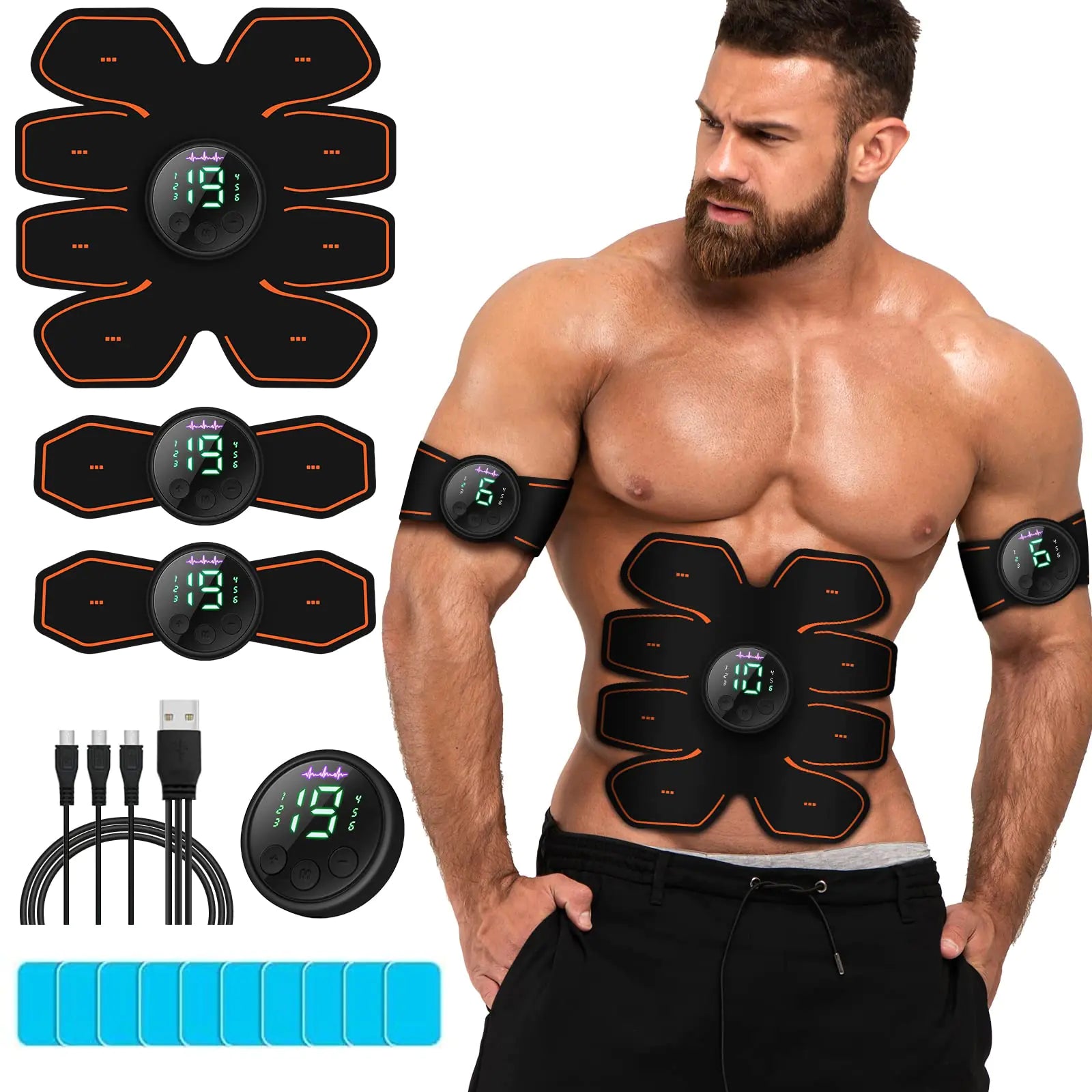 ABS Stimulator Workout Equipment Ab/legs/arms Machine Rechargeable Gear