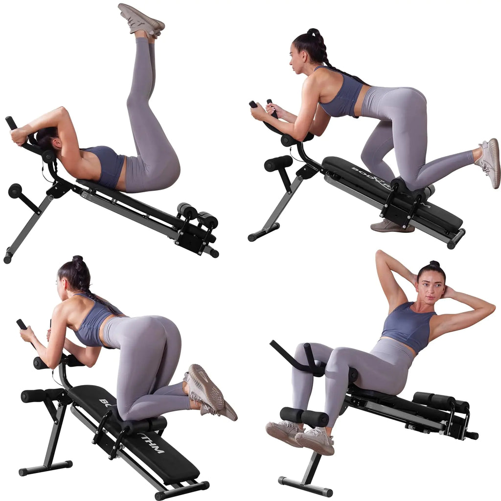 Ab Workout Machine Foldable Sit-Up Bench Full Body Exercise Equipment