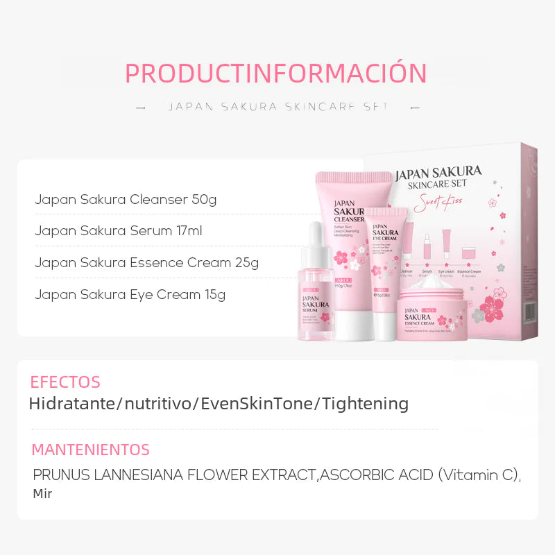 Japanese Sakura Skincare Set - 4 Pieces