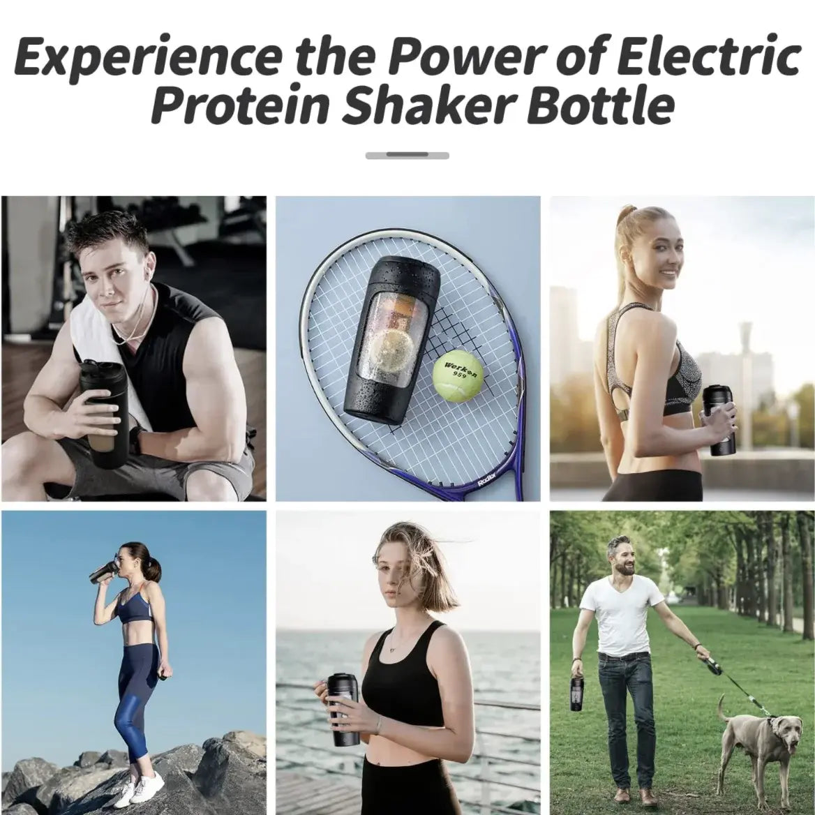 Electric Portable Protein Shaker Bottle