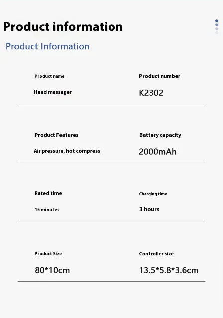 Electric Scalp Massager with Hot Compress – Battery-Powered