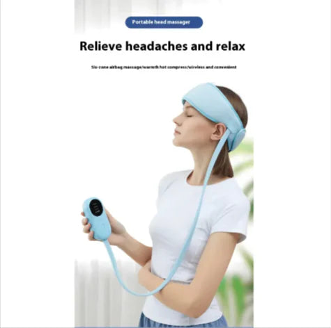 Electric Scalp Massager with Hot Compress – Battery-Powered